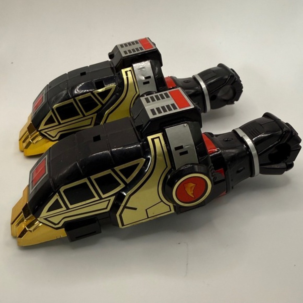 Vintage 1995 Power Rangers Ninja Megazord Feet Parts Bandai Black Gold